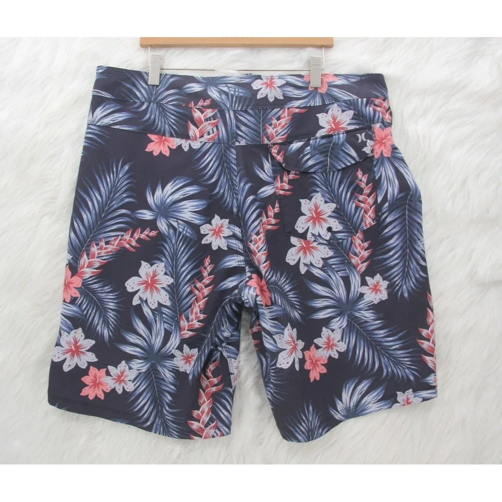 (2)Lot Mens Surf Board Shorts Swim Trunks 36 Hurley Floral Beach Phantom Yellow